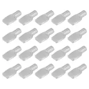 60Pcs Spoon Shaped Shelf Support Pegs Holder, 7mm Metal Nickel Plated Shelf Pin