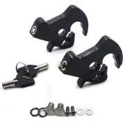 Black Luggage Rack Harley Detachable Locking Latch Kit w/ Nut Set For Touring