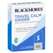 Blackmores Travel Calm Ginger 45 Tablets Relieves Nausea Motion Sickness