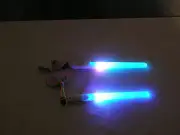 Pair LED Multi Colored 7 mode Poi Sticks Wand Lightstick + Diffraction glasses!
