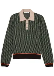 Wales Bonner Valley Textured-knit Polo Shirt - Green - M M