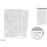 MultiCraft Paper Craft Sticker: Mini Fonts-Tiny 10.2x13.3cm (2 Sheets)