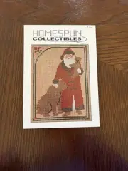 Homespun Collectibles Santa With Dog & Cat Counted Cross Stitch Pattern Chart