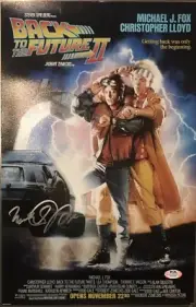 Michael J. Fox Signed Back to the Future 2 Movie Poster PSA Authenticated