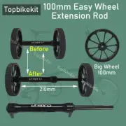 For Brompton Bike Bike Easy Wheel 100mm Aluminium Alloy Extension Rod Rear Cargo