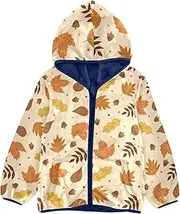 [Caihoyu] Sherpa Lined Toddler Hoodie Toddler Zip Up Hoodie Toddler Boy Outerwear, 蓝色, 10 Years