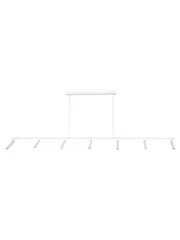 MFL By Masson Duke 7 Light LED Colour-Shifting Pendant in White with Adjustable Telescopic Heads