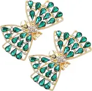 [COLLBATH] 1 Pair Detachable Rhinestone Bow Shoe Clips Charms Women Bridal Wedding Party Shoes Buckles Sparkling Shoe Brooch Embellishments Decoration Accessories