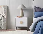 Eclipse Bedside Table - White | Bedroom Side Table