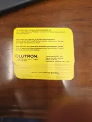 Lutron Prepaid Engraving Certificate RadioRa2, 3, Homeworks, Keypads