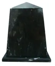 Large/Adult 240 Cubic Inches Black Viewpoint Natural Marble Urn for Ashes