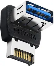 Front Panel Connector,Computer Motherboard USB 3.1 to Type E Header Converter | Panel 90 Degree Steering Connector for Boys Women Youth Girls Teens