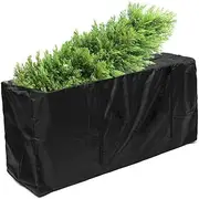 Garden Storage Bag Outdoor Furniture Storage Bag Furniture Cushion Storage Bags 210D Oxford Cloth Heavy Duty Furniture Cushion Bags Waterproof with Handles for Home and Patio Accessories Christmas Tree Black