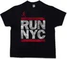 RUN NYC Kids Boys T-Shirt New York City Run Fun DMC Marathon Letters Hip Hop