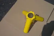 ANTENNA TOWER ALUMINUM TRIPOD BASE FOR USE WITH MILITARY 48" MAST POLE YELLOW