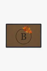 Harvest Leaves Monogram B Doormat