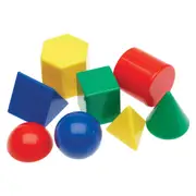 Learning Can Be Fun - Mini Geometric Solids 40pcs 4Col 10 Shapes