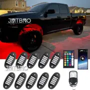 10 Pods RGB Off Road Truck LED Rock Lights Wireless Bluetooth Music Multi-colour