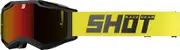 Shot Iris 2.0 Solid Motocross Goggles, black-yellow for Men One Size Black Yellow