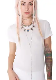 Diamante Long Lariat Necklace