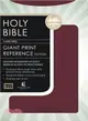 Holy Bible King James Version Personal Size Giant Print/Burgundy Leather Indexed