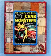 ATTACK OF THE CRAB MONSTERS: Original Art Mixed Media Collage Glenn Shiring 2024