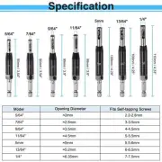 17pcs Self Centering Drill Bit Set 5/64" - 1/4" Door Hinge Drill Bit Accessories