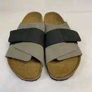 Birkenstock New w/ Box Kyoto Stone Coin Suede Nubuck Black Strap Reg Select Size