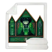 Dark Art the Absinthe Fairy Throw Blanket