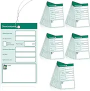 Oil Change Signs Stickers, Service Notes, Customer Service Pendant, Oil Change Tag, Inspection Label with Wire, Data Can Be Individually Ticked and Fillable, Green, Pack of 50, 6 x 10 cm