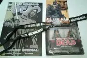The Walking Dead Minimates Michonne & One Eyed Zombie special comic SDCC lanyard