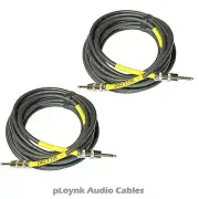 2 Ploynk Audio 1/4 heavy duty professional 12 ga PA stage speaker cables 40 ft