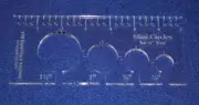 4 Hole Mini-Circle Quilt Template w/Ruler 1/4" Thick - Long Arm- For 1/4" Foot