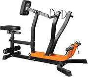 ATTIVO Orange Plate Loaded Adjustable Seated Row Machine, Weight Resistance, LAT and Back Workouts, Upper Body Specialty Machine
