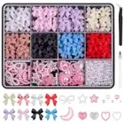 12Grids 3D Nail Charms and Flatback Pearls with Picker Tools for Nail Decor