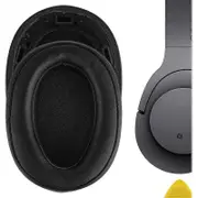 QuickFit Replacement Ear Pads for Sony MDR-100ABN WH-H900N Headphones Ear Cushions Headset Earpads Ear Cups Repair Parts (Black)