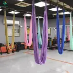 FUN SPORT FIT-漂浮島-空中瑜珈掛布-6米（瑜伽吊床/彈力瑜珈布/漂浮核心布/療癒空瑜） 迷朵粉