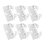 Dresser Drawer Replacement Parts Easy Installation Simple White Plastic Drawer Guides 6Pcs 5.90X4.10X1.00CM