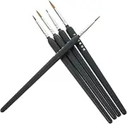 STOBOK 5pcs Fine Detail Paint Brush Set Micro Paint Brushes for Oil Watercolor and Gouache Painting Professional Artist Tools for Beginners and Students Lightweight and Portable