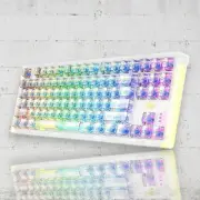 AULA F2183 RGB Wireless Bluetooth Keyboard (White)