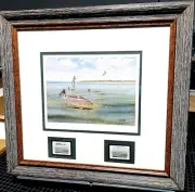 John Dearman 2007 Coastal Conservation Association CCA Print W Stamps New Frame