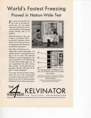 Kelvinator Refrigerator Vintage Print Ad June 1930