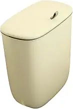 rockible Hanging Trash Can Compost Bucket for Kitchen Cabinet Door Garbage Can Waste Storage Bin for Cupboard Bathroom Toilet Office, Cream Large