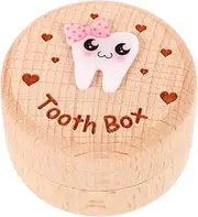 ERINGOGO Box Cute Wooden Tooth Box for Elegant Keepsake Storage for Teeth and Hair Compact Design for Nursery and Bedroom Boys