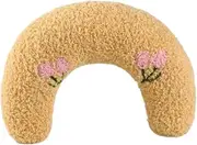 Folpus Cat Sleeping Pillow, U Shape Pillow, Embroidery Pattern Washable Cute Dog Pillow, Sleeping Pillow for Dog Kitten Puppy, Yellow