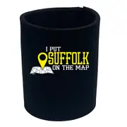 Put On The Map Suffolk - Funny Novelty Stubby Holder