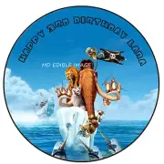 ICE AGE Edible Rice Paper Image Cake Party Decoration Topper Personalised party
