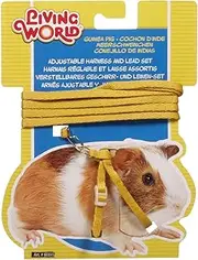 LIVING WORLD 60841 Adjustable Harness and Lead Set for Guinea Pig, Yellow