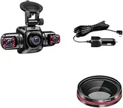 4 Channel 4 * 1080P Dash Camera CPL Dual Lens 8 Infrared Light Night Vision 170 Degree with Rear Lens Car DVR(3CH GS CPL HW,No Memory Card)
