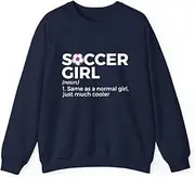 [X.Style] Soccer Girl Definition ds035 Sweater Navy M